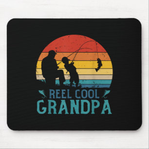 Alfombrilla De Ratón Carrete de Pescar Antiguo Abuelo Genial Pescador P