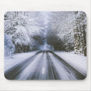 Alfombrilla De Ratón carretera de invierno