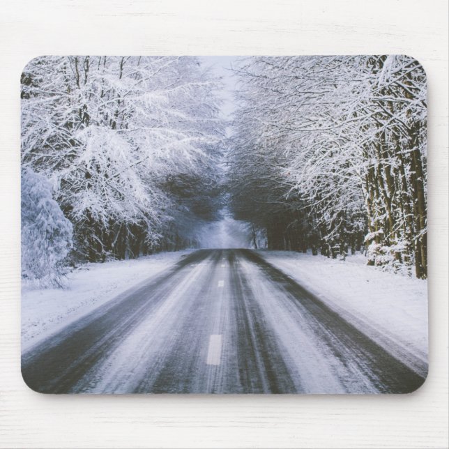 Alfombrilla De Ratón carretera de invierno (Frente)