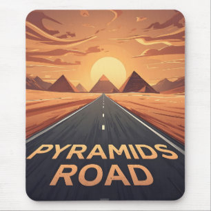 Alfombrilla De Ratón Carretera de las Pirámides Doradas Arte del Atarde