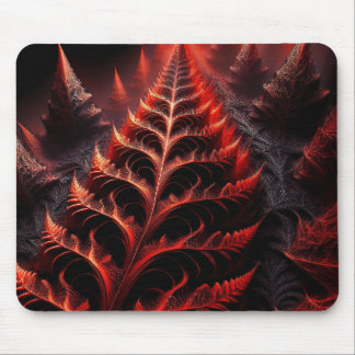 Alfombrilla De Ratón Carretera Fractal De Mandelbrot Negra Y Roja Al In