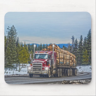 Alfombrilla De Ratón Carretera Red Lumber Truck que conduce a Art Mouse