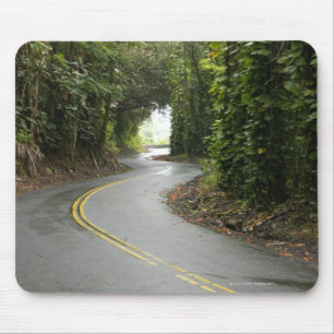 Alfombrilla De Ratón Carreteras con curvas a través de la selva