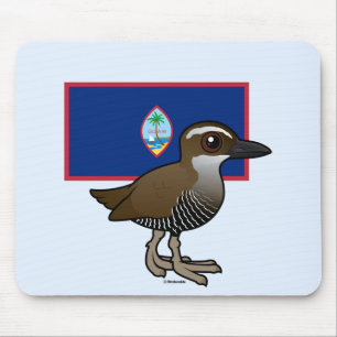 Alfombrilla De Ratón Carril de Guam con la bandera