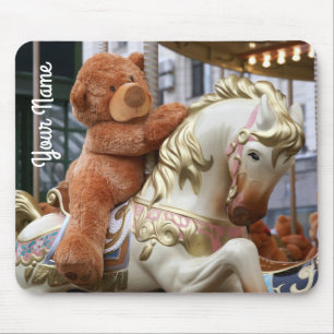 Alfombrilla De Ratón Carrusel con Teddy Bear Mousepad