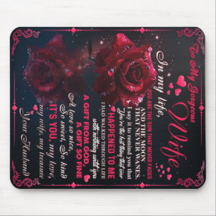 Alfombrilla De Ratón Carta A Mi Esposa Regalo, Boda De Amor Pareja