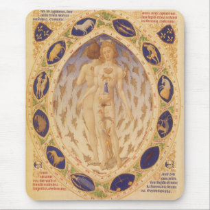 Alfombrilla De Ratón Carta Antigüa del Zodiaco Celeste, Astrología Vint