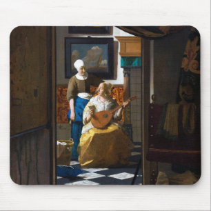 Alfombrilla De Ratón Carta de amor, Johannes Vermeer