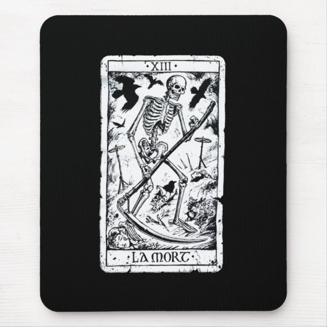 Alfombrilla De Ratón Carta de tarot de Mort del La (Frente)