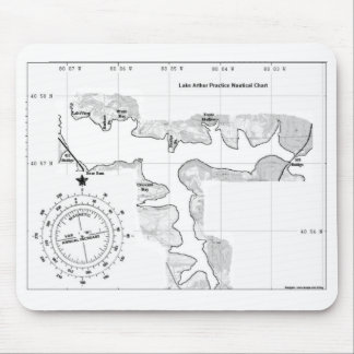 Alfombrilla De Ratón Carta del lago Arturo Mousepad