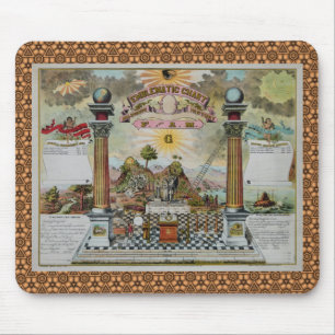 Alfombrilla De Ratón Carta masónica (con la frontera de encargo)