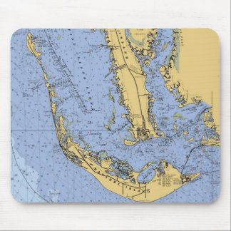 Alfombrilla De Ratón Carta náutica Mousepad de la Florida de la isla de