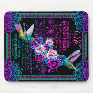Alfombrilla De Ratón Carta Personalizada A Mi Esposa - Hummingbird