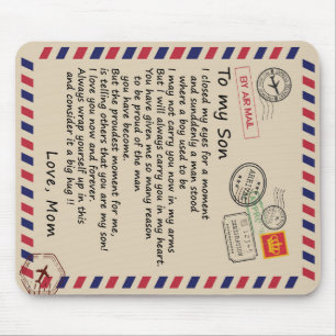 Alfombrilla De Ratón Carta Personalizada A Mi Hijo De Mamá