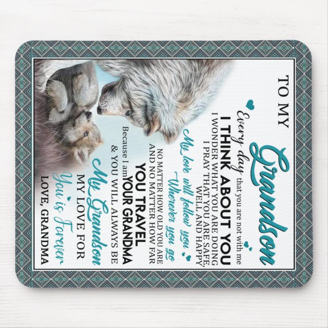 Alfombrilla De Ratón Carta Personalizada A Mi Nieto Amor (Frente)