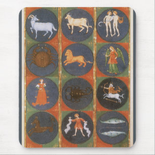 Alfombrilla De Ratón Carta Zodiacal Astrológica Celestial Antigua, 1475