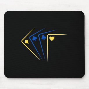 Alfombrilla De Ratón Cartas de Juego Ucranianas As de Bandera Solidarid