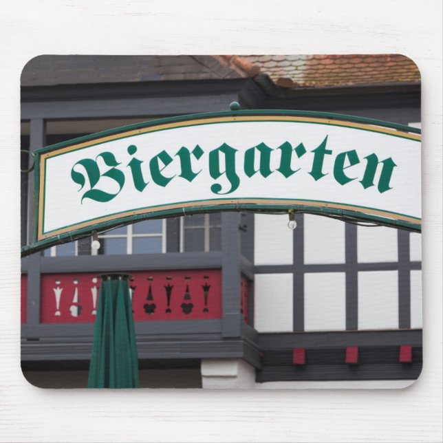 Alfombrilla De Ratón Cartel de Biergarten, Alemania (Frente)