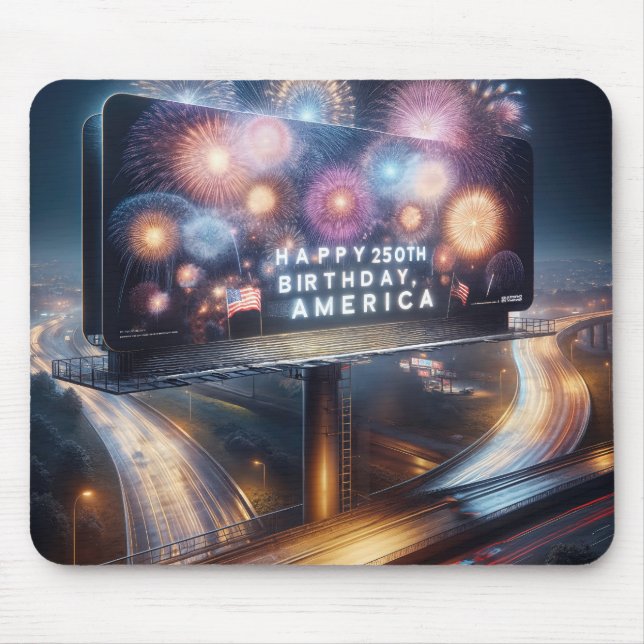 Alfombrilla De Ratón Cartel de cumpleaños 250 de América (Frente)