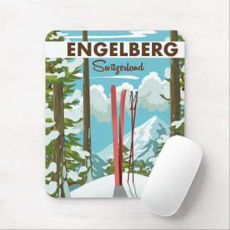 Alfombrilla De Ratón Cartel de esquí de Engelberg Suiza