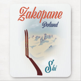 Alfombrilla De Ratón Cartel de esquí de Zakopane Polonia