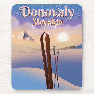 Alfombrilla De Ratón Cartel de esquí Donovaly Eslovaquia.