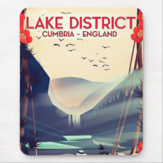 Alfombrilla De Ratón Cartel de vacaciones del Distrito de Lagos Cumbria