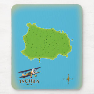 Alfombrilla De Ratón Cartel de viaje a Ischia Italia