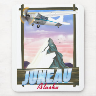 Alfombrilla De Ratón Cartel de viaje a Juneau Alaska