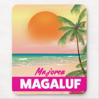 Alfombrilla De Ratón Cartel de viaje a la playa de Magaluf Mallorca