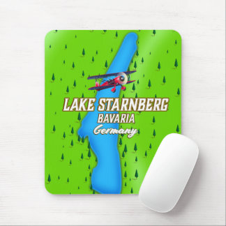 Alfombrilla De Ratón Cartel de viaje a Lago Starnberg Baviera Alemania