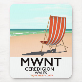 Alfombrilla De Ratón Cartel de viaje a Mwnt, Ceredigion Gales