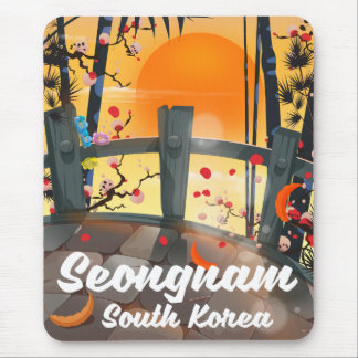 Alfombrilla De Ratón cartel de viaje a Seongnam Corea del Sur