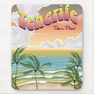 Alfombrilla De Ratón Cartel de viaje a Tenerife Islas Canarias