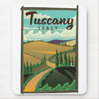 Alfombrilla De Ratón cartel de viaje a Toscana Italia