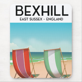 Alfombrilla De Ratón Cartel de viaje de Bexhill East Sussex Inglaterra