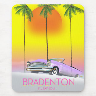 Alfombrilla De Ratón Cartel de viaje de coche clásico de Bradenton Flor