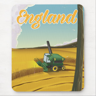 Alfombrilla De Ratón cartel de viaje de cosechadora de Inglaterra