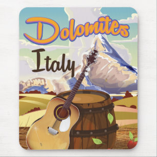 Alfombrilla De Ratón Cartel de viaje de Dolomitas Italia