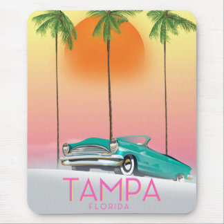 Alfombrilla De Ratón Cartel de viaje de estilo vintage de Tampa Florida