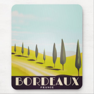 Alfombrilla De Ratón Cartel de viaje de estilo vintage francés de Burde