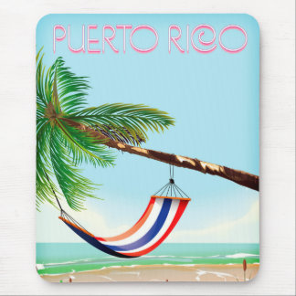 Alfombrilla De Ratón Cartel de viaje de hamaca de Puerto Rico