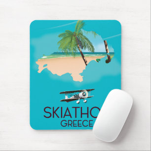 Alfombrilla De Ratón Cartel de viaje de Skiathos Grecia