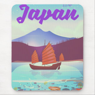Alfombrilla De Ratón cartel de viaje paisaje japonés