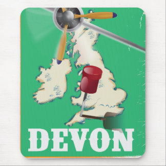 Alfombrilla De Ratón cartel de viaje vintage de Devon