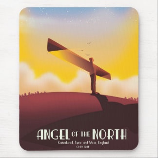 Alfombrilla De Ratón Cartel de viaje vintage del Ángel del Norte.