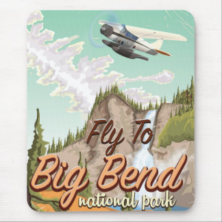 Alfombrilla De Ratón Cartel de viaje vintage del parque nacional Big Be