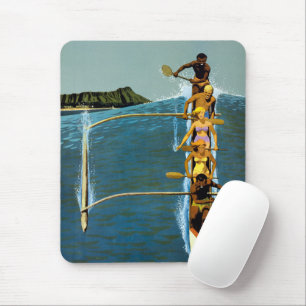 Alfombrilla De Ratón Cartel De Viajes De United Air Lines A Hawaii