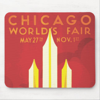 Alfombrilla De Ratón Cartel Vintage de la Feria Mundial de Chicago