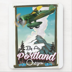 Alfombrilla De Ratón Cartel vintage de viaje a Portland, Oregon